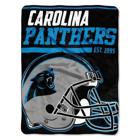 Discover Carolina Football Team Panthers Soft Micro Rasche Large Throw Blanket