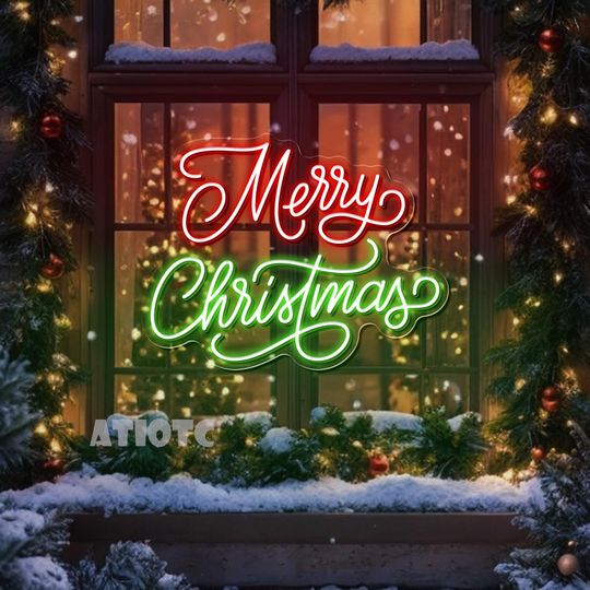 Discover Merry Christmas Neon Sign: Christian Holiday Decor