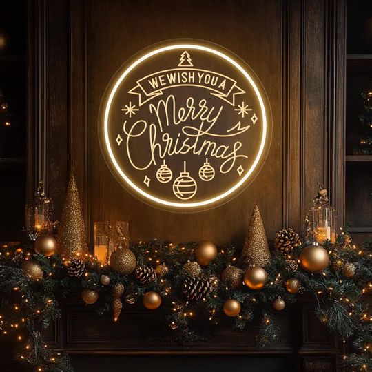 Discover We Wish You A Merry Christmas Neon Sign, USB Christmas LED Neon Light, Holiday Party Home Wall Art Decor, Christmas Gift, Xmas Gift