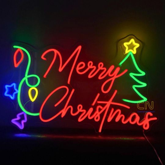 Discover Merry Christmas LED Sign, Xmas Tree Decor Sign, Christmas Wall Sign, Xmas Wall Decor, Christmas Sign, Christmas Neon Sign