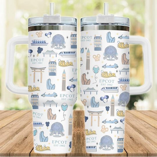 Discover EPCOT Disney Park Tumbler, Disney World 1982 Mug, Epcot Center Gift, Travel Lover Cup, Disney Travel Memories Mug
