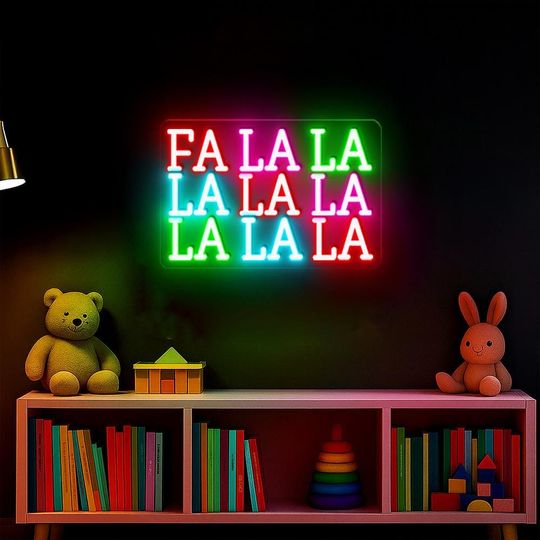 Merry Christmas Fa La La La La Neon Sign, Christmas Neon Sign, Xmas Neon Sign, Christmas Neon Gift, Christmas Neon Sign Decor,Christmas Neon