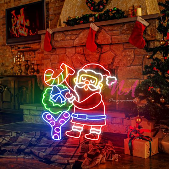 Discover Santa Joy Neon Sign, Merry Christmas Neon Sign, Santa Decor Sign, Christmas Tree Neon Light, Christmas Gift