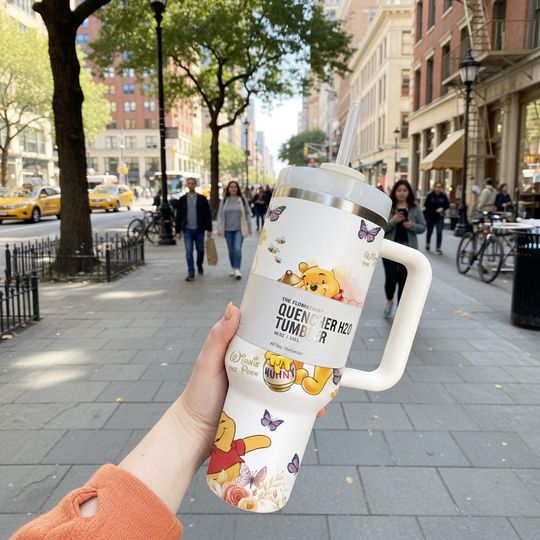 Discover Custom Disney 40oz Tumbler,  White Winnie the Pooh 40oz Tumbler, Pooh And Friends Tumbler, Disney Gift