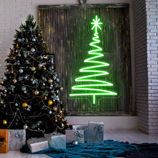 Discover Christmas Tree Neon Sign Neon Sign Christmas Led Neon Light Festival Home Wall Decor Christmas Decor Christmas Gifts