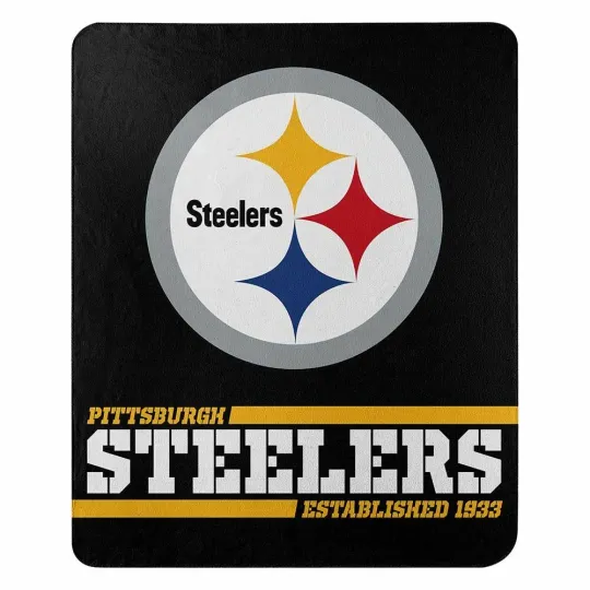 Discover Pittsburgh Football Steeler Soft Fleece Throw Blanket