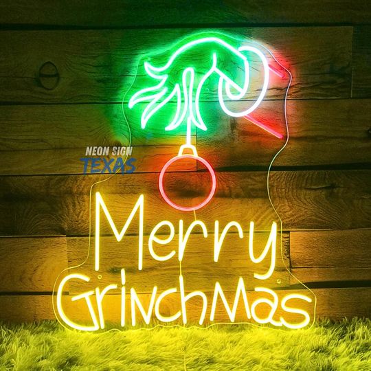 Discover Merry funny character Mas Neon Sign,  Merry Christmas Sign, Christmas Tree Decor, Merry Christmas Decor, Christmas Tree Light