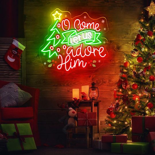 Discover Merry Christmas Neon Sign, Christmas Nativity Neon Sign, Religious Christmas Gift, Christian Christmas, Jesus Neon Sign, Christian Neon Gift