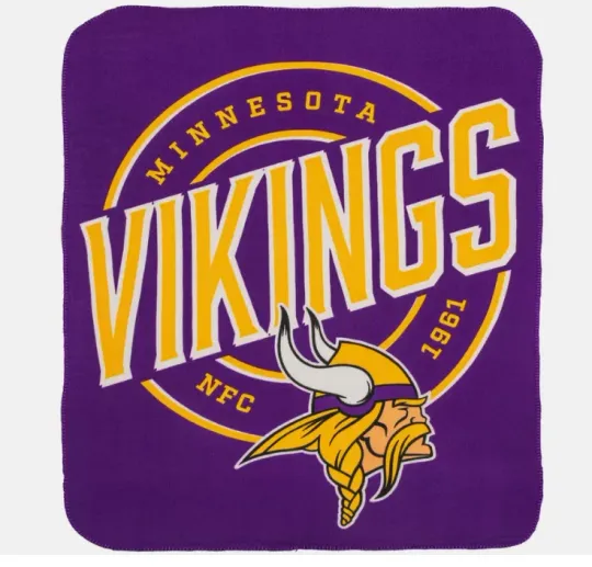 Discover Fleece Throw Blanket  Campaign football Minnesota Football Vikings