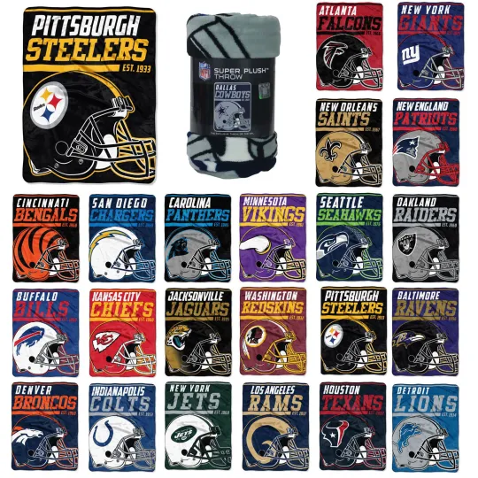 Discover Pick Your Team Dash Micro Raschel Throw Blanket