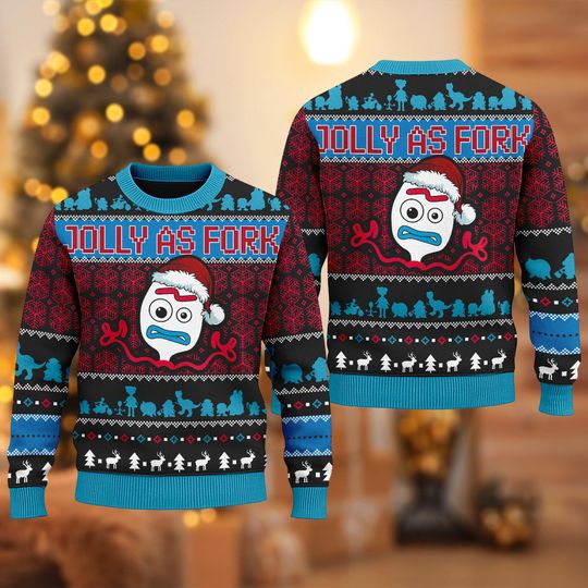 Discover Toy Story Jolly As Fork Ugly Christmas Sweater, Forky Toy Story Sweatshirt, Toy Story Xmas Party Shirt, Christmas Gift For Men Women Kid