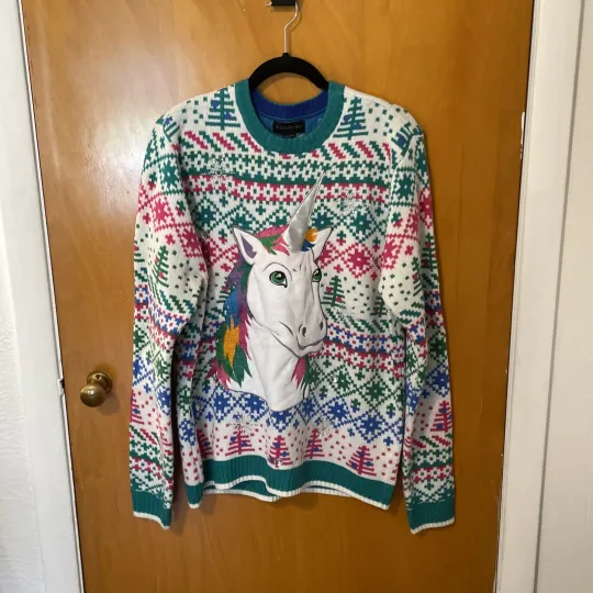 Discover Ugly Christmas sweater unicorn women’s  large