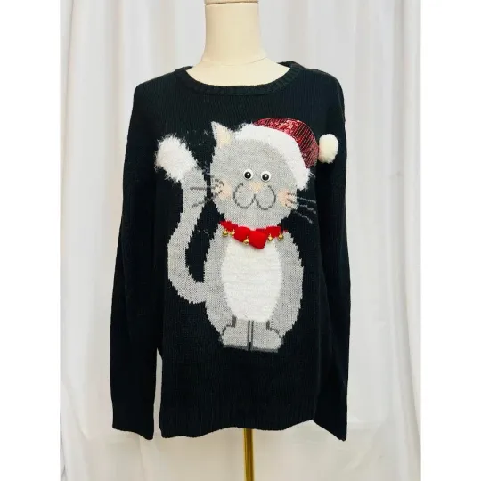 Discover NWT! Love By Design Ugly Christmas Sweater Stretchy Black XL