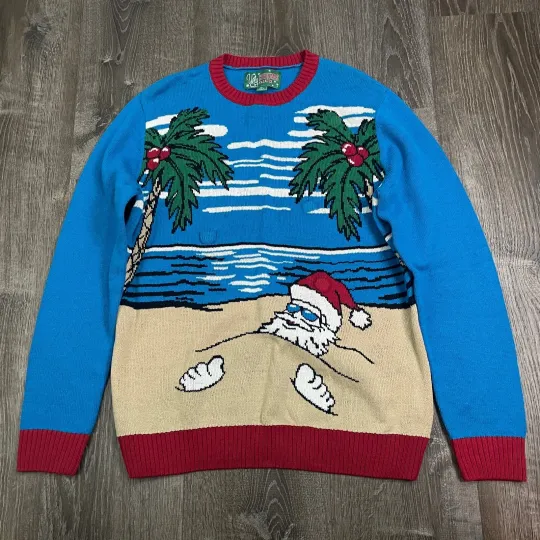 Discover Ugly Christmas Sweater Unisex Knit Light Up Multicolor Pullover Graphic Size L