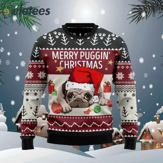 Discover Merry Puggin Christmas Ugly Christmas Sweater 9DFUWCYW