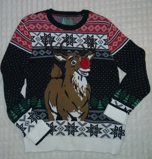 Discover Ugly Christmas Sweater Women's Sz Small EUC