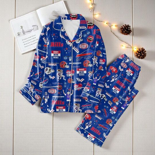 Discover Buffalo Bills Sundays Are For The Bills Holiday Pajamas Set | Christmas Sleepwear | Cozy football Xmas Outfit for Fans
