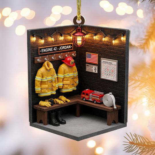 Discover Personalized Firefighter Christmas Ornament, Hero Gift for Firemen