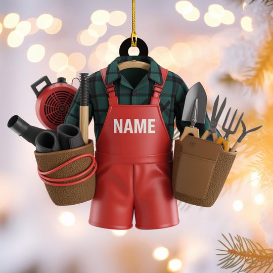 Discover Personalized Gardener Christmas Ornament, Gift for Garden Lovers