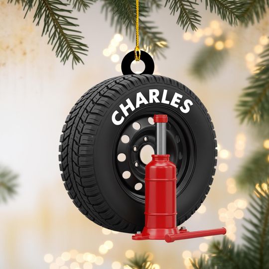 Discover Personalized Tire Mechanic Christmas Ornament, Christmas Gift for Him