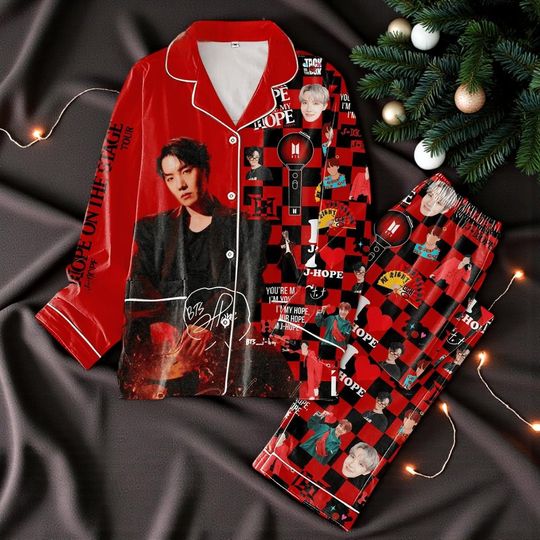 J-Hope On The Stage Tour Pajamas Set | BTS Fan Sleepwear | K-Pop Christmas Gift for ARMY