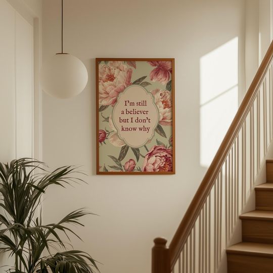 Discover Taylor Print | Mirrorball Digital Print | Music Art | Printable | Floral Print | Home Decor | Girly Print | Coquette Wallart