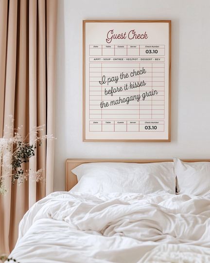 Discover Taylor Print | I Pay The Check - Father Showgirl Print | Music Art | Printable | Aesthetic Print | Home Decor | Guest Check Print | Trendy