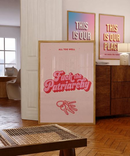 Discover Taylorr Swifts All Too Well Album Wall Art | Fuck The Patriarchy | Red Version | taylor version Lyric Poster| Digital Download