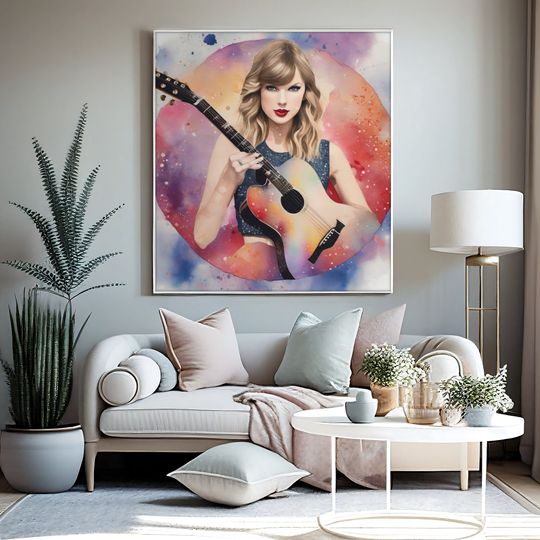 Discover Taylor Watercolor Art Print: Musician with Guitar (Digital Download)