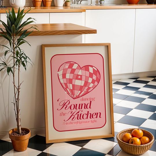 Discover Dancing Round the Kitchen Poster Taylor Print Subtle Print Taylor Lyric Poster Gift for her Valentines day gift Taylor Wall Art Taylor merch