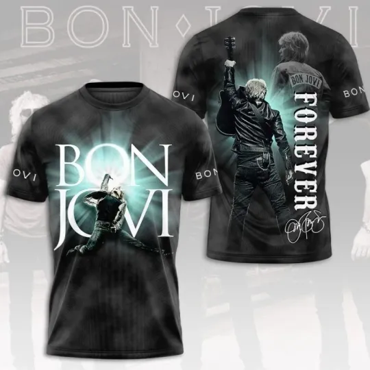 Discover Bon Jovi Forever TOUR 3D Polyester T Shirt Full Size