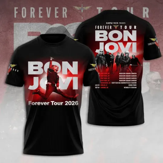 Discover Bon Jovi 3D Tour 2026 T-Shirt