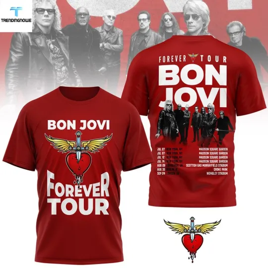 Discover Bon Jovi 2026 Forever Tour 3D T-Shirt