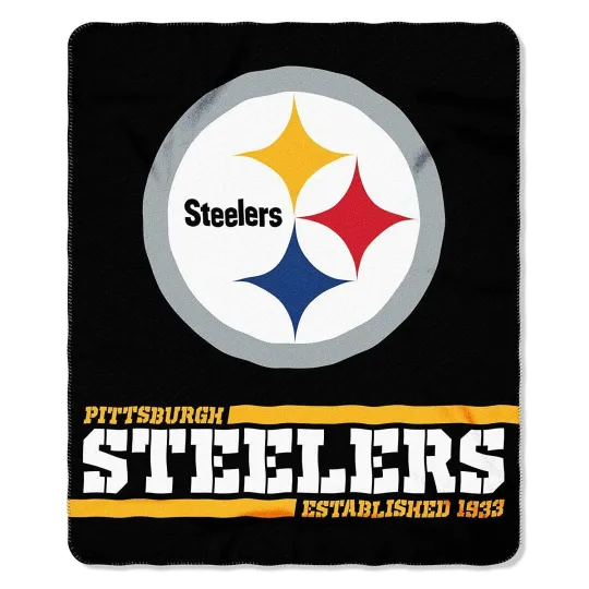 Discover New football Pittsburgh Steeler Split Wide Soft Fleece Throw Blanket 50" X 60"
