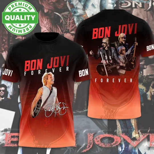 Discover Bon Jovi Forever Live In Tour 3D AOP Shirt Unisex