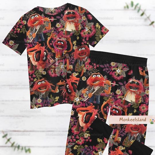 Discover The Muppet Pajamas, Animal Tropical Pajamas Set, Tv Series Women Pajamas, Funny Animal Show Pajamas Pants, Gift For Her