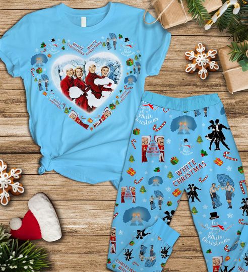 Discover White Christmas Movie Pajamas, Columbia Inn Holiday Sleepwear, Christmas Pine Tree T-shirt Pants Set, Wallace And Davis Xmas Loungewear