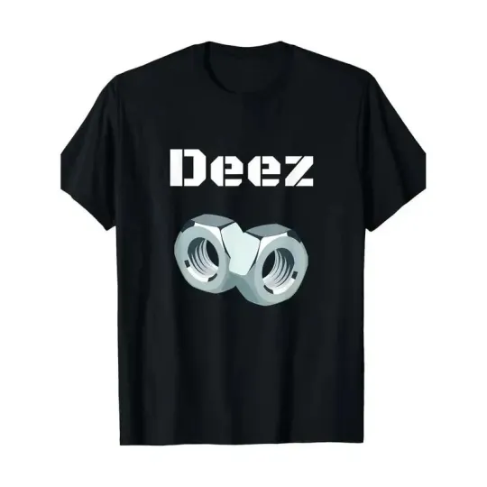 Discover Ootd Men's Cotton Crew Neck T-Shirt Funny Deez Nuts Graphic Casual Tee