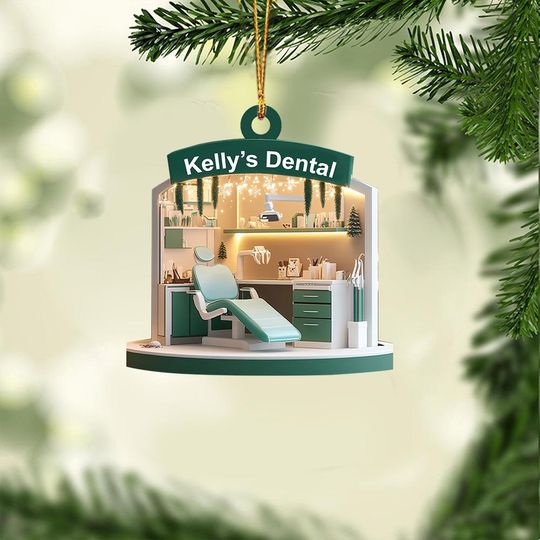 Discover Dental Clinic Christmas Ornament, Dental Office Ornament, Dentist Ornament Gift, Dental Assistant Ornament, Dental Hygienist