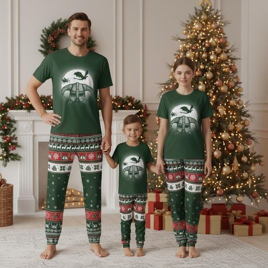Discover Valhalla Viking Family Christmas Pajamas, Skull Horrror  T-shirt Pants Set, Xmas Loungewear Set, Cozy Holiday Sleepwear Outfit