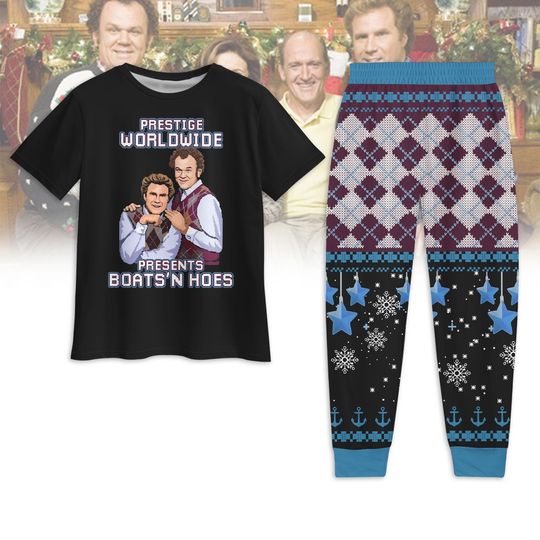 Discover Brennan And Dale Christmas Pajamas Set, Step Brothers T-shirt Pants Set, Christmas Movie Family Pajamas, Long Sleeve Pajamas Set