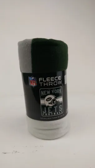 Discover New Lt Wt Soft Fleece Throw Blanket 50" X 60" Singular New York Jets