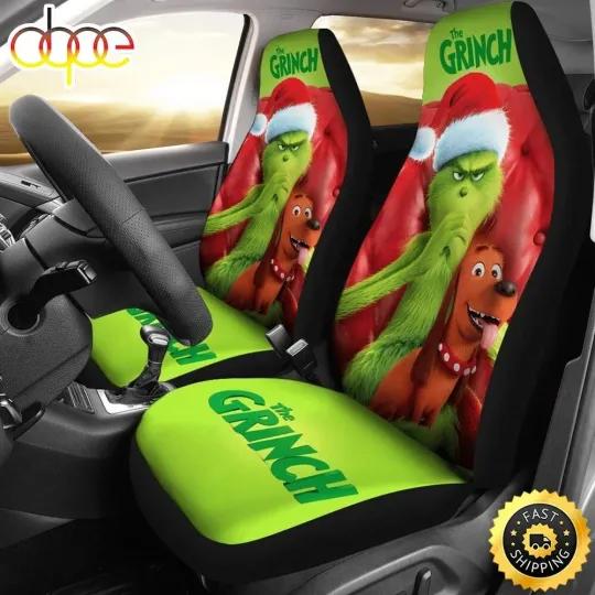 Discover Christmas Car Seat Cover, funny character And Max Dog Christmas Funny 2 Car Seat Covers