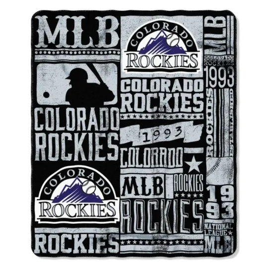 Discover NEW MLB Colorado Rockies "Strength" Fleece Throw Blanket 50"x 60"
