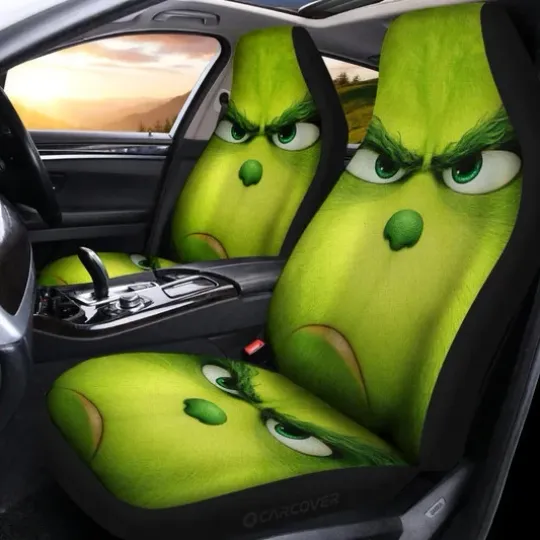 Discover Angry funny character Car Seat Covers Custom Car Accessories Christmas Decorations