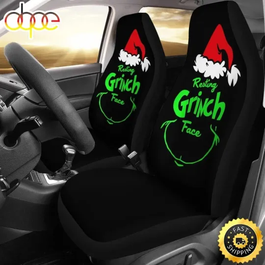 Discover Christmas Car Seat Cover, funny character Christmas Santa Hat Car Seat Covers, Gift