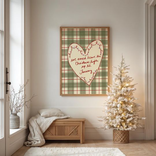 Discover Leave the Christmas Lights Taylorr Swifts Christmas Physical Print