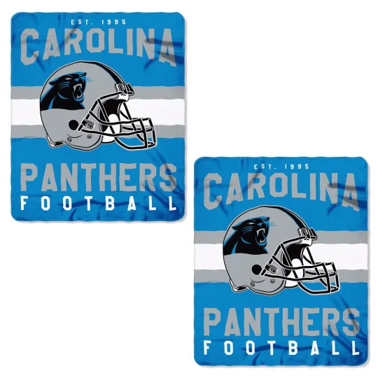 Carolina Football Panthers Soft Fleece Throw Blanket