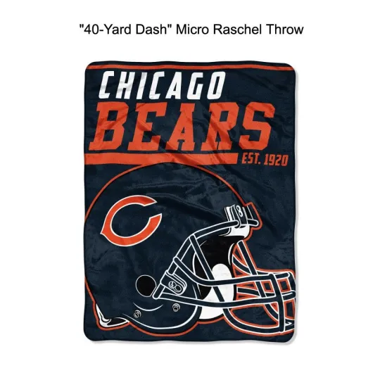 Chicago Football Bears Throw Blanket