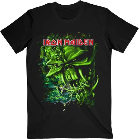 Discover Iron Maiden Final Frontier Green Band Logo T-Shirt Men’s Black